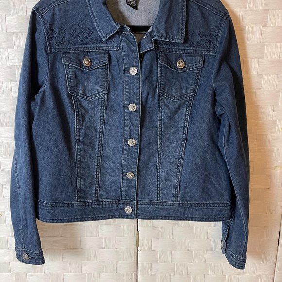 NWOT Baccini denim Jacket Petite XL - Picture 2 of 12